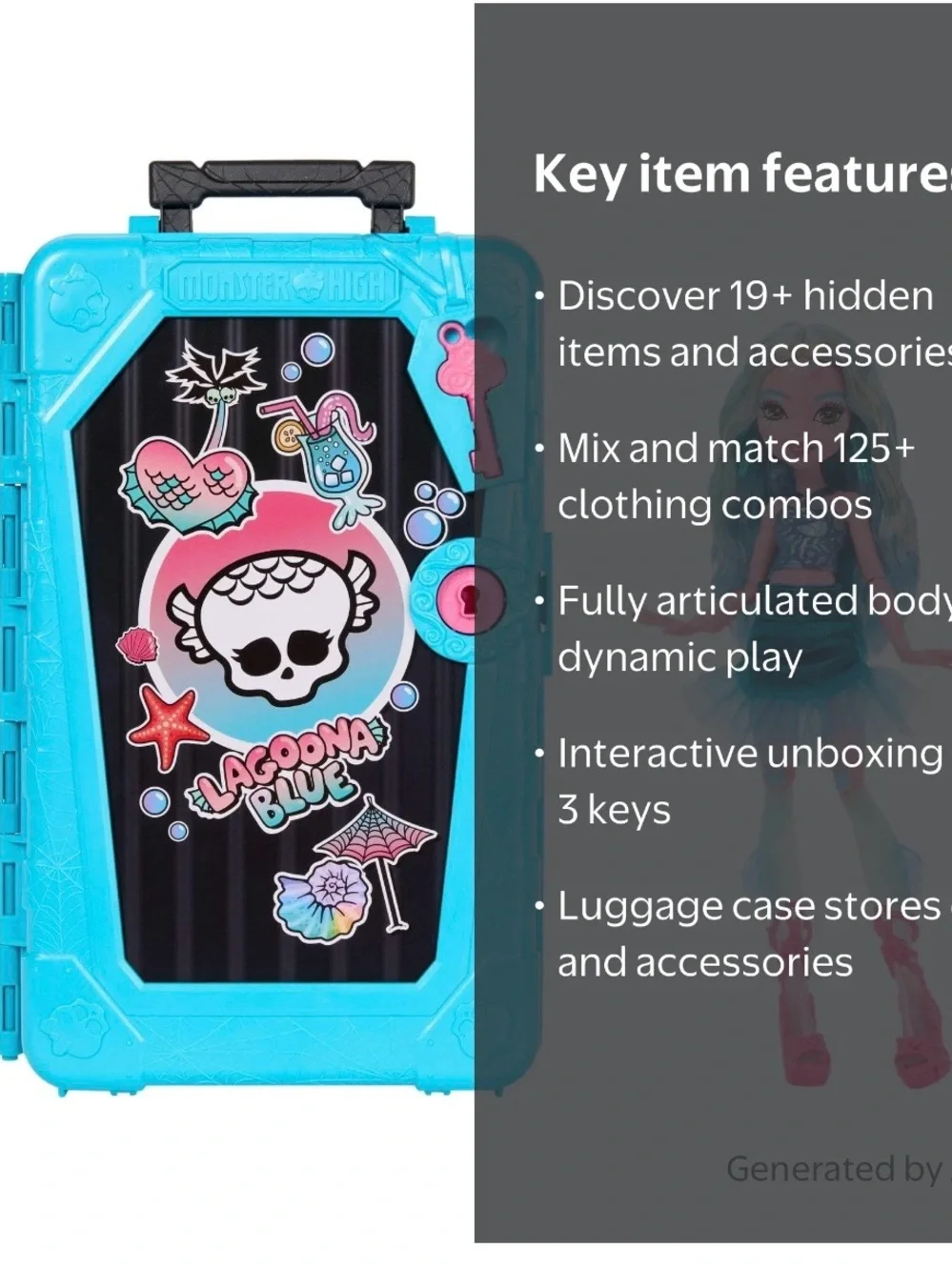 Monster High NIB Skulltimate Secrets Lagoona Blue